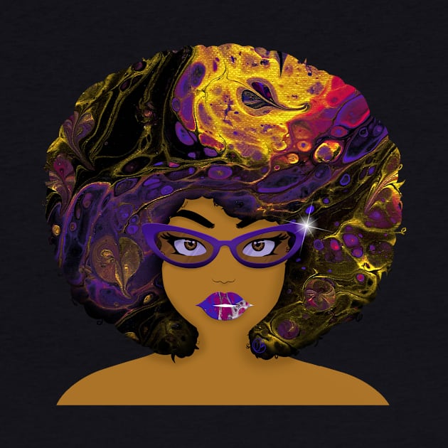 Galaxy Girl Purple Afro by FinalBeatComics